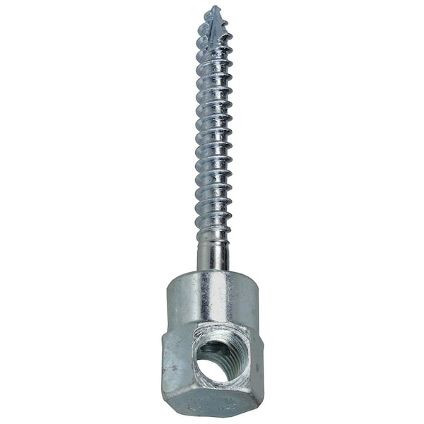 Rod Hanger, Wood, 3/8 in x 2-1/2 in Size, 2-1/2" L, Carbon Steel Zinc Plated, 100 PK